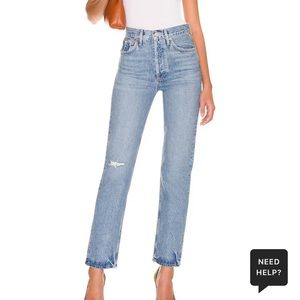 AGOLDE 90’S PINCH WAIST HIGH RISE STRAIGHT JEAN NWT